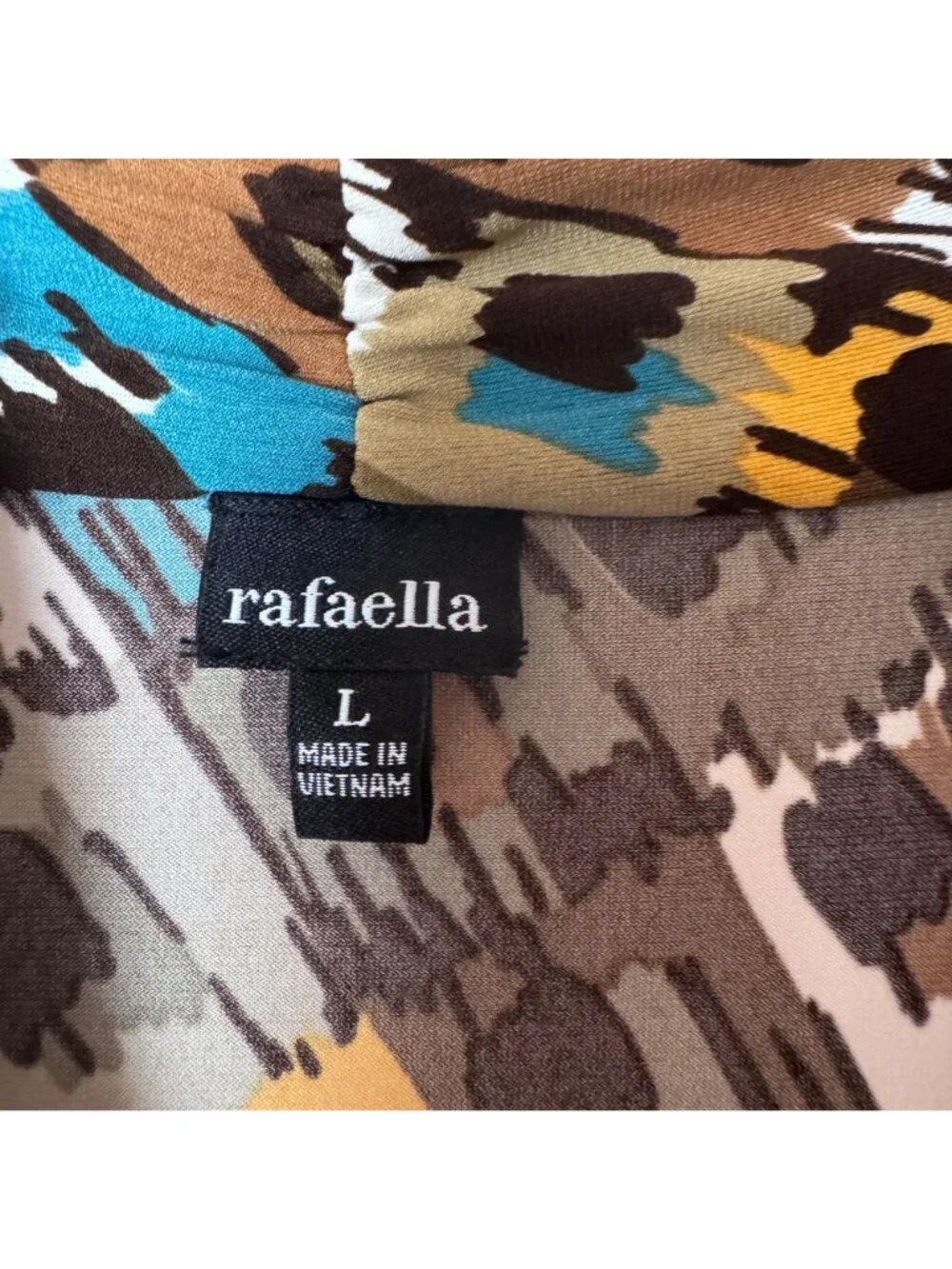 Rafaella Women Sleeveless Abstract Print Knee Length Dress Size L